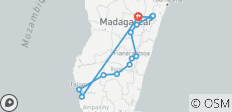  Hoogtepunten van Madagaskar - 12 dagen - 13 bestemmingen 