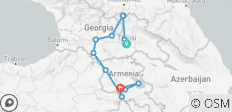  Hoogtepunten van Georgië &amp; Armenië: 9 Dagen Cultuur, Pieken &amp; Oude Tradities - 14 bestemmingen 