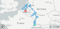  Romantischer Rhein &amp; Mosel mit Brügge - 18 Tage (von Basel bis Brüssel) - 28 Destinationen 