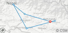  6N/7D Nepal Tour: Kathmandu, Nagarkot, Chitwan Safari, Pokhara mit Bergblick - 6 Destinationen 