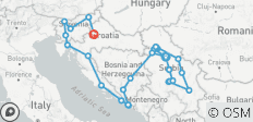  Jewels of Serbia and the Balkans, Ending in Zagreb - 30 destinations 