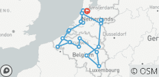 Grand Holland &amp; België Cruise met 1 Nacht in Amsterdam 2027 - 23 bestemmingen 