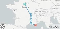  Borgoña y Provenza con 2 noches en París y 2 noches en la Costa Azul (en dirección sur) 2027 - 10 destinos 