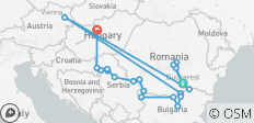  De Donau van Roemenië naar Boedapest met 1 nacht in Boekarest, 2 nachten in Transsylvanië &amp; 1 nacht in Boedapest 2027 - 22 bestemmingen 