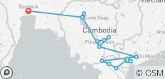  Faszinierbiss Vietnam, Kambodscha &amp; der Mekong mit Bangkok Richtung Norden - 18 Destinationen 