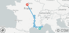  Bourgogne &amp; Provence met 2 nachten in Franse Rivièra &amp; 2 nachten in Parijs voor wijnliefhebbers (in noordelijke richting) 2027 - 14 bestemmingen 