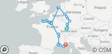  European Masterpiece: The Rhine, Seine &amp; Rhône Revealed with 2 Nights in French Riviera 2027 - 44 destinations 