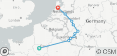  De Rijn &amp; Moezel: kanalen, wijngaarden en kastelen met 2 nachten in Parijs - 10 bestemmingen 