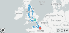  Groot-Brittannië Sampler met Parijs naar Normandië 2027 - 30 bestemmingen 