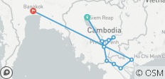  Fascinerend Vietnam, Cambodja &amp; de Mekong rivier met Bangkok (Southbound) 2027 - 11 bestemmingen 