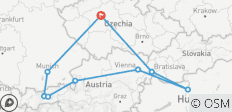  Grand Capitals and Alpine Wonders Tour - 9 days - 9 destinations 