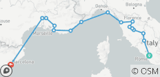  From Rome to Barcelona Adventure - 11 days - 16 destinations 