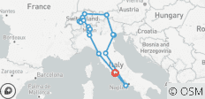  Roman Ruins to Swiss Peaks Adventure - 9 days - 18 destinations 