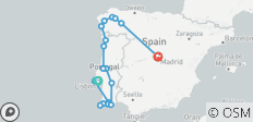 Sunlit Trails Lisbon to Madrid Adventure - 9 jours - 20 destinations 