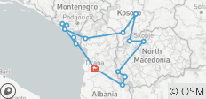  Tour de Montenegro, Kosovo y Macedonia del Norte en 6 días - 16 destinos 