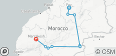  Excursión al Desierto de Fez a Marrakech (5 Días) - 10 destinos 
