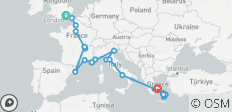  De Londres à Athènes en passant par les îles grecques (Standard, Départ Paris) - 36 destinations 