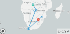  17 jours d\'exploration de l\'Afrique du Sud : Le Cap, les vignobles et le Kruger - 10 destinations 