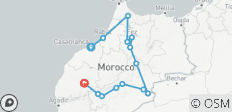  Casablanca: Excursión de 6 días a Marrakech vía Chefchaouen y el Desierto - 14 destinos 