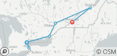  Eastern Highlights 2027 - 8 Days (from Toronto to Montreal) - 7 destinations 