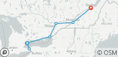  Östliche Highlights8 Tage (von Toronto bis Québec Stadt) - 7 Destinationen 