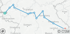  Deutsche Flusslandschaften von Trier nach Passau (Trier - Passau) (12 Destinationen) - 12 Destinationen 