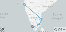  Luxuriöse Flucht durch Südindien - 12 Destinationen 