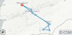  Desde Marrakech : Viaje Privado de 5 Días al Desierto y los Oasis Experimenta la Vida Tradicional Nómada - 9 destinos 