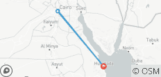  6-tägiges Hurghada &amp; Kairo Tour Paket: Rotes Meer, Pyramiden &amp; Safari - 4 Destinationen 