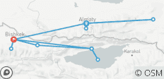 8 Days Essential Kazakhstan To Kyrgyzstan Small Group Tour 4Star Hotel （Max 16） - 13 destinations 