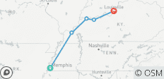  Explorador de los ríos Misisipí y Ohio De Memphis (Tennessee) a Louisville (Kentucky) - 5 destinos 