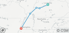  Explorador de los ríos Misisipí y Ohio De Louisville (Kentucky) a Memphis (Tennessee) - 5 destinos 