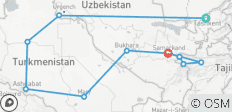  Viaje en grupo reducido de 13 días por lo más destacado de Asia Central y los 3 países de Stans Hotel 4 estrellas（Máximo 16） - 4 destinos 