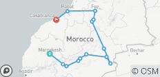  Au départ de Marrakech : Circuit de 5 jours vers Casablanca via le désert de Merzouga - 14 destinations 