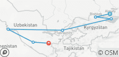  20 jours - Circuit approfondi en petit groupe en Asie centrale et aux 5 Stans Hôtel 4 étoiles （Max 16） - 7 destinations 