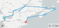  East Highlights and New England Cruise Toronto → Boston (2027) - 27 destinations 