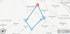  Excursión Privada de 5 Días al Tigre de Ranthambhore desde Delhi, incluyendo el Taj Mahal, Agra y Jaipur - 7 destinos 