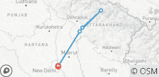  Yatra privé de 7 jours à Kedarnath par Trek 2025 : Pèlerinage spirituel de Delhi au temple de Kedarnath, Rishikesh, Haridwar Ganga Aarti et randonnée dans l\'Himalaya - 6 destinations 