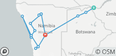  Safari Ultimate Desert &amp; Delta 17 Días | Zimbabue - Botsuana - Namibia Cataratas Victoria - Delta del Okavango - Desierto del Namib - Damaraland - Etosha - 19 destinos 