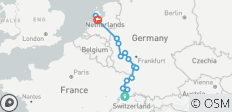  Début de saison sur le Rhin 2027 - 8 jours (from Bâle to Amsterdam) - 16 destinations 