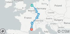 Discover the Rhine &amp; Rhone rivers 2027 - 15 Days (from Amsterdam to Arles) - 26 destinations 
