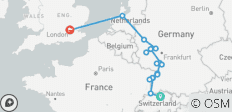  Rhine Highlights with London 2027 - 11 Days (from Zurich to London) - 16 destinations 
