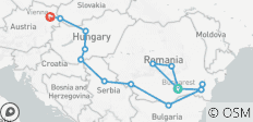  Voorprogramma Transsylvanië en Beneden-Donau (Boekarest - Wenen) (inclusief Svishtov) - 15 bestemmingen 