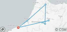  Au départ de Casablanca : 6 jours de visite privée des villes marocaines du Nord Chefchaouen et Fès - 8 destinations 