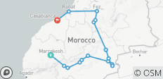  Au départ de Marrakech : 6 jours de voyage privé vers Casablanca via le désert du Sahara et Fès - 17 destinations 