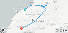  Au départ de Casablanca : 6 jours de visites privées des villes marocaines Casablanca, Rabat, Fès et Marrakech - 9 destinations 