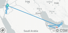  Jordanië Escape plus Dubai en Iconisch Arabië cruise van 4 nachten - 18 bestemmingen 