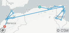  Afrique du Nord Top Deluxe Algérie, Tunisie et Maroc 18 Nuits | 19 Jours - 23 destinations 