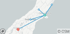  9 días en Christchurch y Queenstown en autobús: Kaikoura, Arthur\'s Pass, Mt Cook y Queenstown Skydive - 8 destinos 