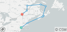  Eastern Seaboard Explorer Ciudad de Nueva York (Brooklyn), Nueva York a Montreal, Quebec - 9 destinos 